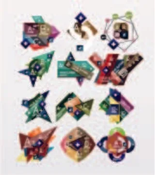 免抠创意字母标签