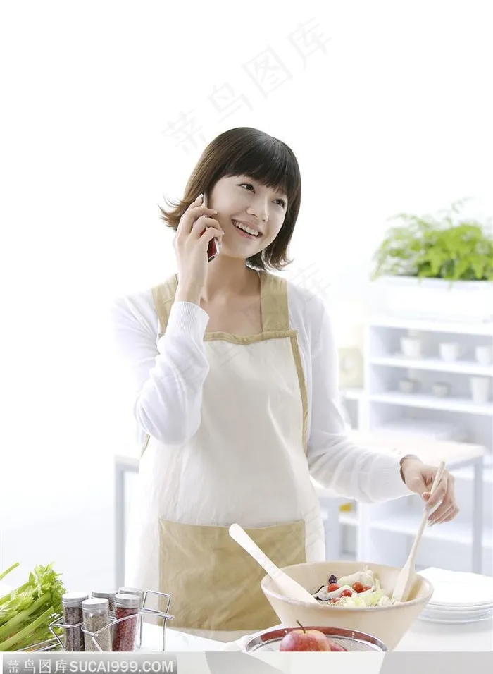 美食制作-正在做饭的美女