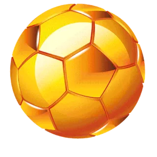 黄色足球免抠训练球