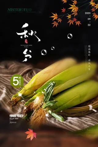 创意秋分营销海报图片