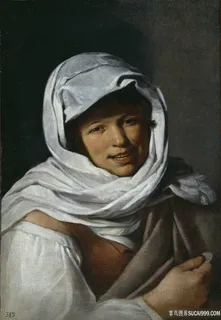 农妇唯美肖像油画