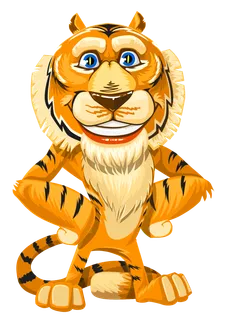 老虎叉腰简笔画