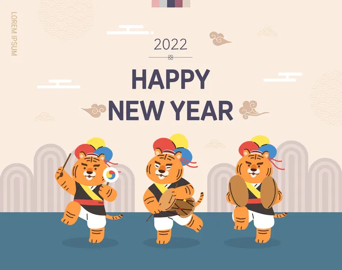 设计新年装饰素材eps,ai矢量模版下载