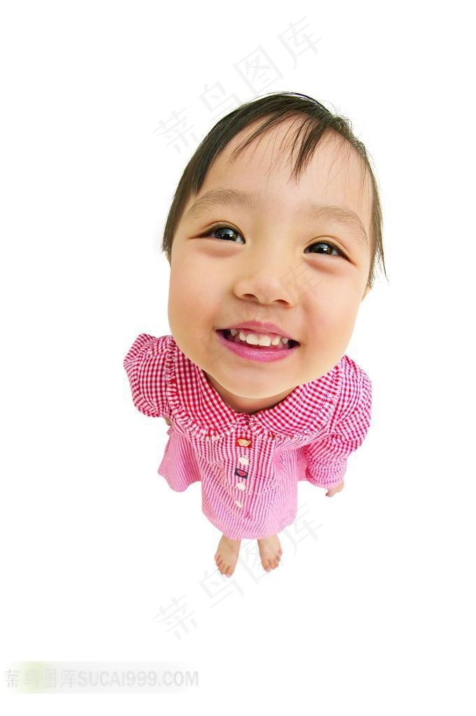 微笑的可爱女孩素材