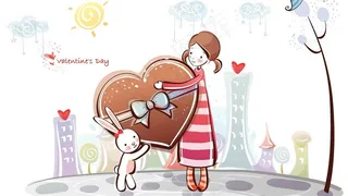 卡通漫画情侣精美桌面壁纸大图