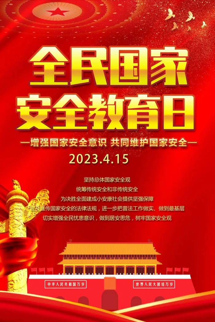 安全教育日415图片psd模版下载