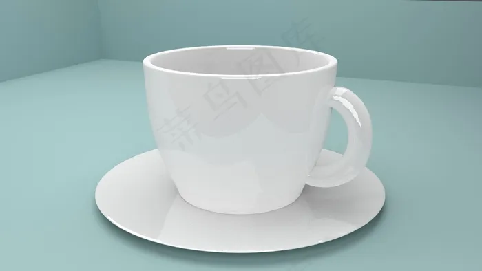 白色咖啡杯模型图片