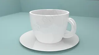 白色咖啡杯模型图片