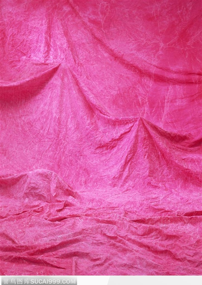 布匹底纹-粉色的褶皱布