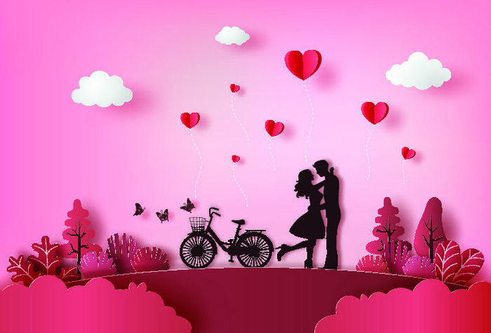 2.14情人节高端大气矢量插画