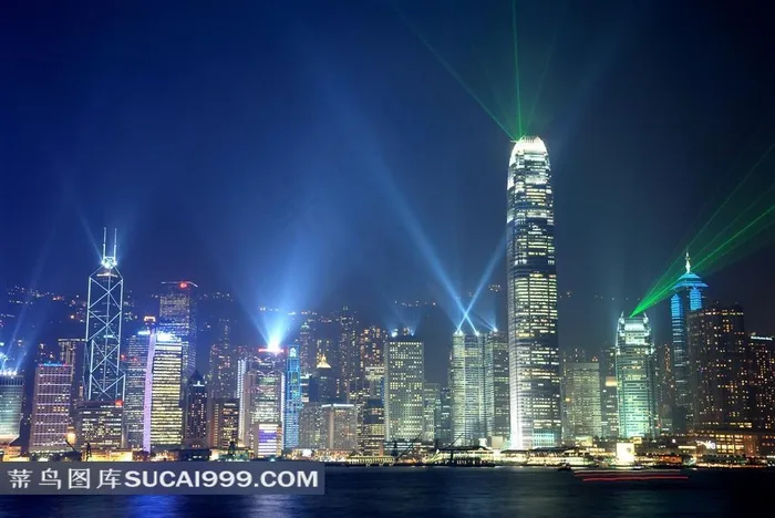 维多利亚港夜景高清摄影图片
