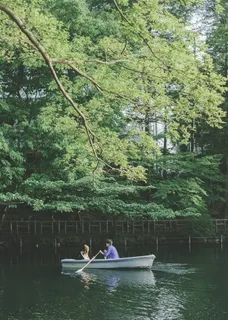 情侣在水上泛轻舟 情侣在水上泛轻舟