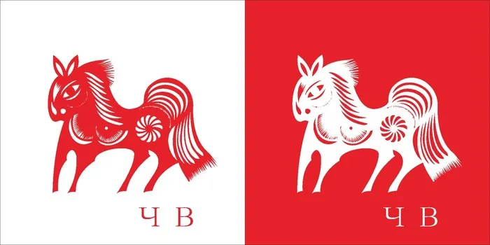红色喜庆简约风春节窗花剪纸邮票吉祥如意恭喜发财马年大吉矢量图cdr矢量模版下载