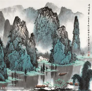白雪石湖畔山脉高清风景画