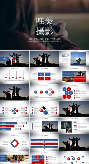 摄影照相机学习PPT模板ppt模版
