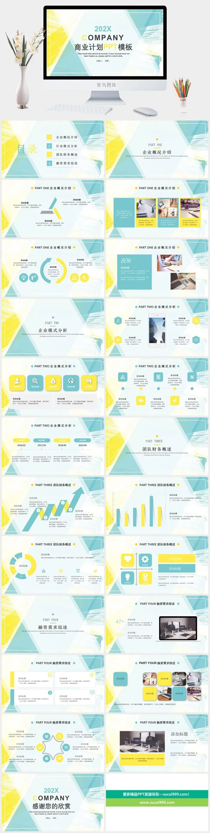 多彩2022商业计划书ppt模板
