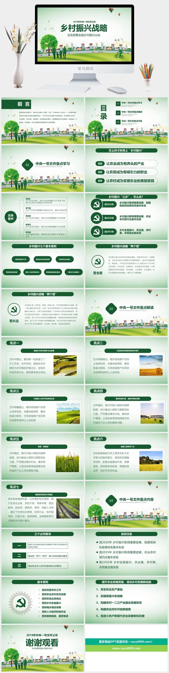 全面实施乡村振兴战略工作汇报PPT
