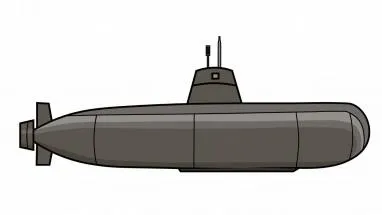 潜艇 PNG免抠(382x215)