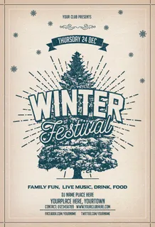 简约大气圣诞节快乐海报