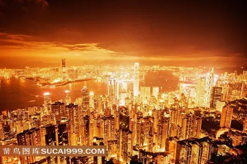 灯火通明的城市景观 灯火通明的城市景观