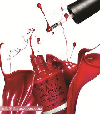 流淌的红色指甲油