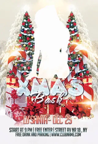 简约大气圣诞节快乐海报