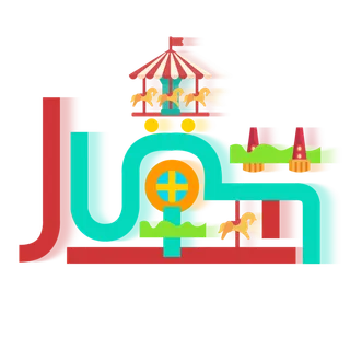 六一儿童节可爱游乐园元素拼接创意字体