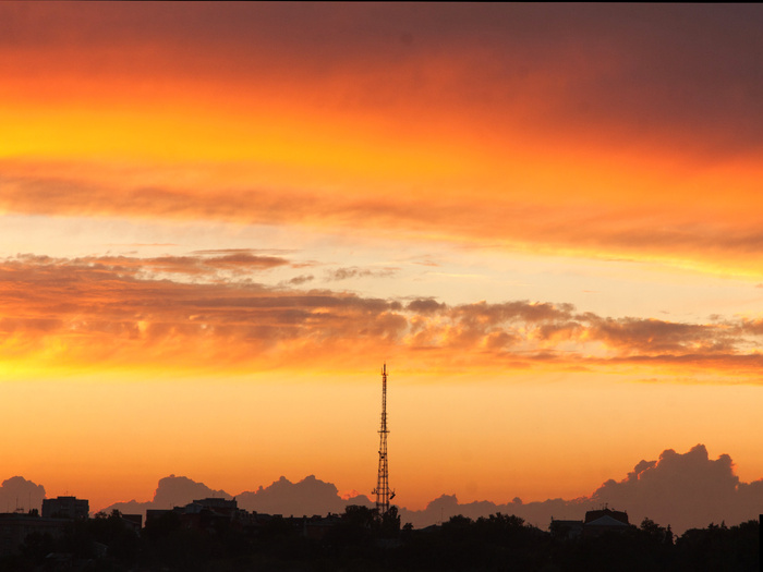 高清晚霞天空风景