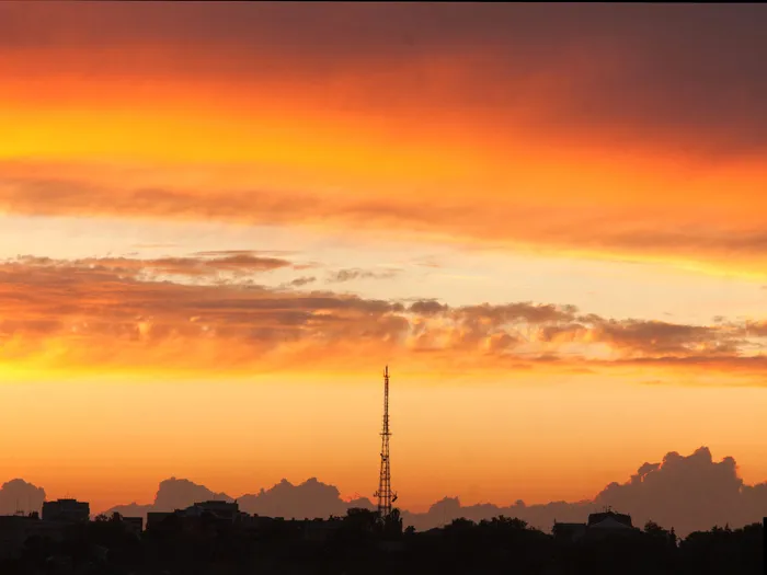 高清晚霞天空风景