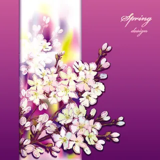 欢迎春天花开素材