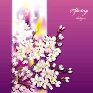 欢迎春天花开素材