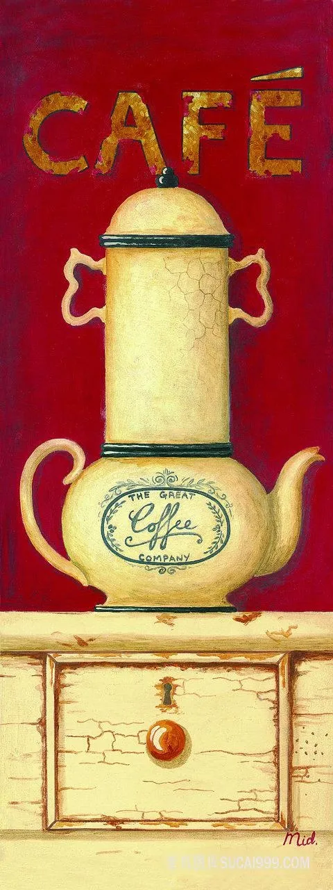 唯美茶壶高清艺术油画