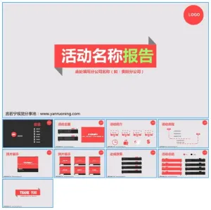 小清新活动报告模版预览图