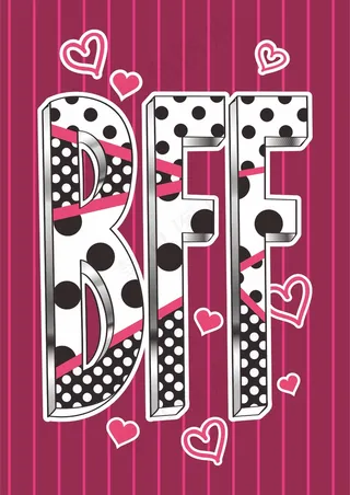 波点英文字 爱心艺术字