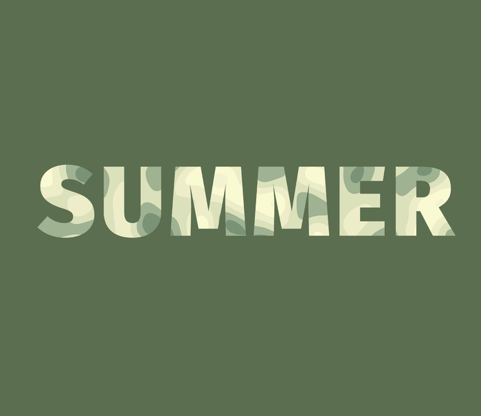 summer字母绿色背景可替换psd模版下载