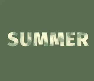 summer字母绿色背景可替换