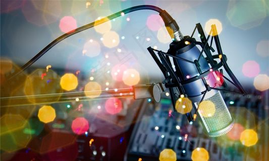 语音麦克风特写高清素材图片