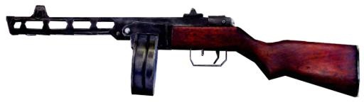 PPSh-41 PNG免抠(894x276)