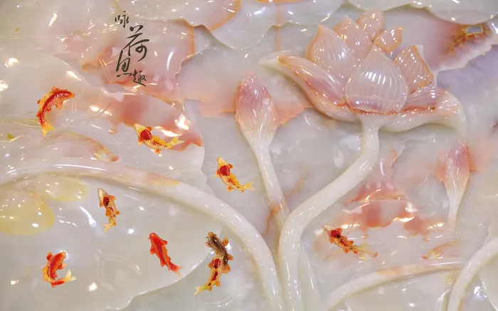 雕塑玉雕背景风景psd模版下载