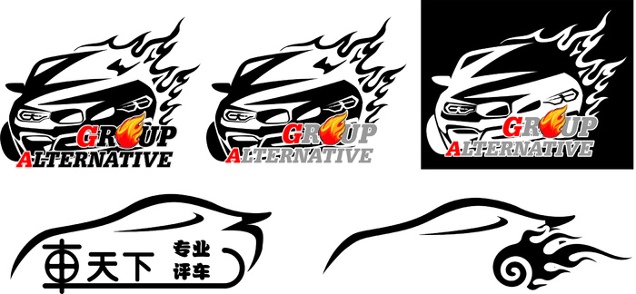 个性车贴汽车标志cdr矢量模版下载
