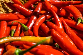 新鲜红辣椒丰收图片