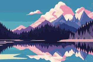 矢量自然风景商业插画