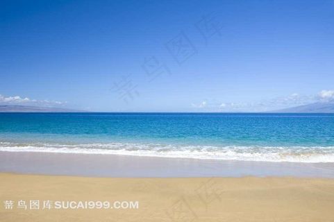 高清大海海边沙滩素材图片下载