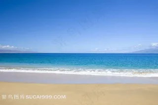 高清大海海边沙滩素材图片下载