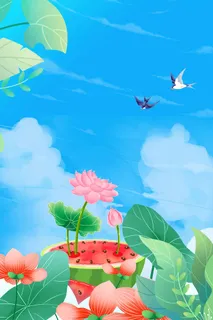 夏天 夏天清爽背景 夏天 夏天清爽背景