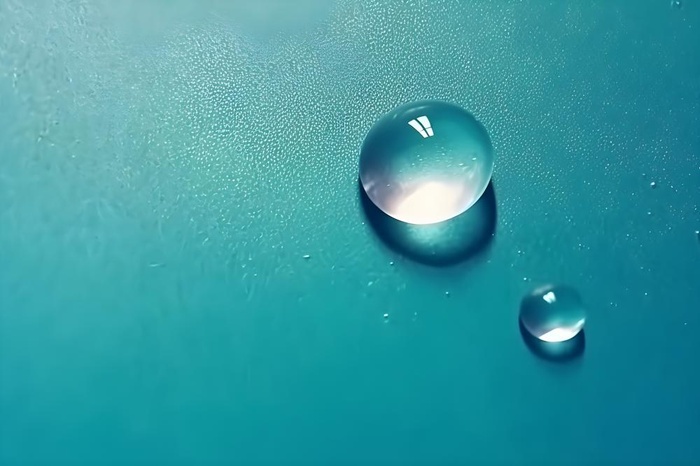 青色大气水滴露珠背景