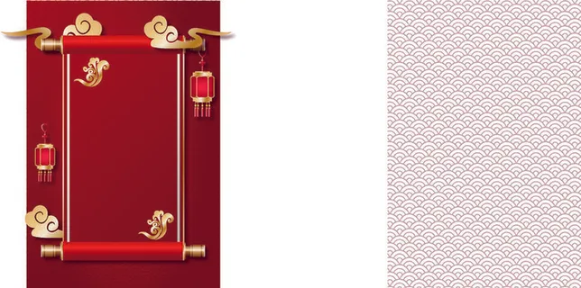 中式古典国潮来袭海报展板宣传背景图PSD设计PS模板素材