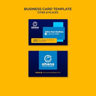 蓝色系商务名片