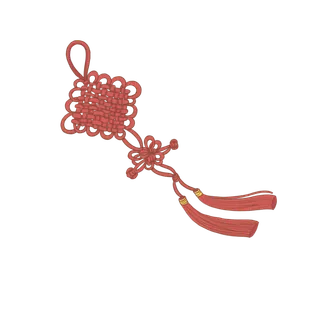 红色平安结中国结免扣素材