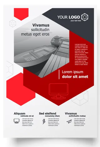 包装宣传册设计模板传单页抽象商务宣传册A4模板创意封面趋势宣传